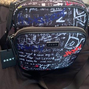 DKNY mini backpack graffiti